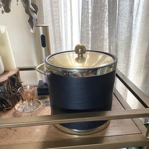 Vintage 1960s Leather Ice Bucket